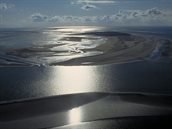 Luchtfoto van het Wad